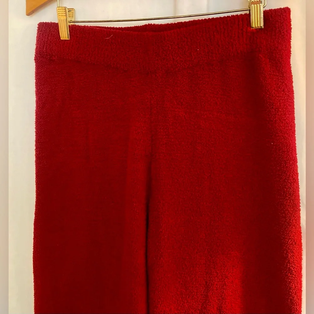 Red 3 Piece Knit Set - Sweater, Crop Tank & Wide Leg Pants Size XL